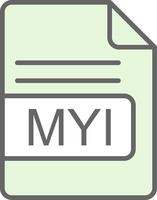 MYI File Format Fillay Icon Design vector