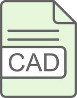 CAD File Format Fillay Icon Design vector