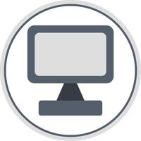 Monitor Screen Flat Circle Icon vector