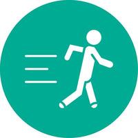 Jogging Multi Color Circle Icon vector