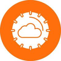 nube informática multi color circulo icono vector