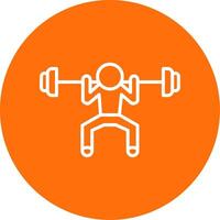 Weight Lifting Multi Color Circle Icon vector
