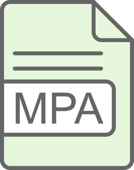 MPA File Format Fillay Icon Design vector