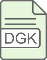 DGK File Format Fillay Icon Design vector