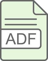 ADF File Format Fillay Icon Design vector