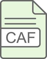 CAF File Format Fillay Icon Design vector