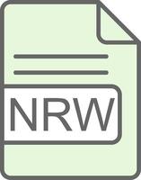 nrw archivo formato relleno icono diseño vector