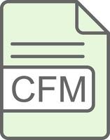 CFM File Format Fillay Icon Design vector