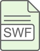 swf archivo formato relleno icono diseño vector