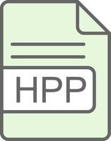 HPP File Format Fillay Icon Design vector