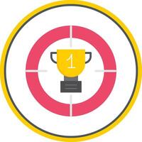 Target Flat Circle Icon vector