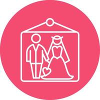 Wedding Photos Multi Color Circle Icon vector