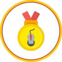 Medal Flat Circle Icon vector