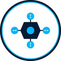Drone Flat Circle Icon vector