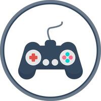 Gamer Flat Circle Icon vector