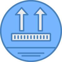This Way Up Line Filled Blue Icon vector