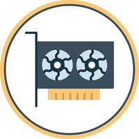 Gpu Flat Circle Icon vector