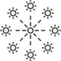 Firework Fillay Icon Design vector