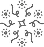 Firework Fillay Icon Design vector