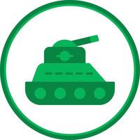 Tank Flat Circle Icon vector