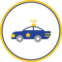 Police Car Flat Circle Icon vector