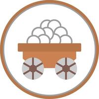 Wagon Flat Circle Icon vector