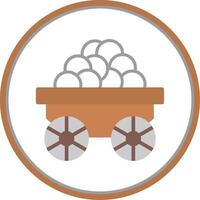 Wagon Flat Circle Icon vector