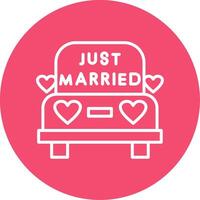 Wedding Car Multi Color Circle Icon vector