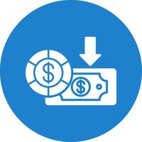 Dollar Multi Color Circle Icon vector