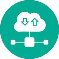 Cloud Multi Color Circle Icon vector