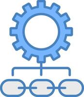 Supply Chain Management Line Filled Blue Icon vector
