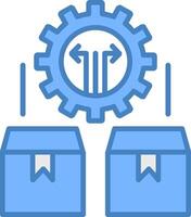 Logistics Management Line Filled Blue Icon vector