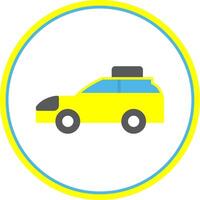 Car Flat Circle Icon vector