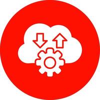 Cloud Multi Color Circle Icon vector
