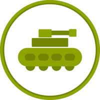 Tank Flat Circle Icon vector