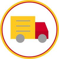 Truck Flat Circle Icon vector