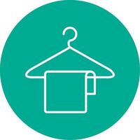 Clothes Hanger Multi Color Circle Icon vector