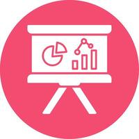 Bar Chart Multi Color Circle Icon vector