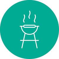 Bbq Multi Color Circle Icon vector