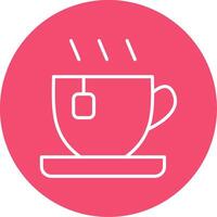 Tea Multi Color Circle Icon vector