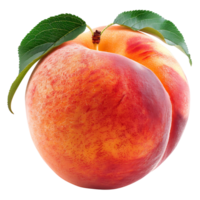 Peach fruit on isolated transparent background png