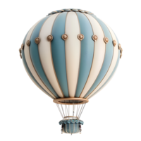 3d air balloon on isolated transparent background png