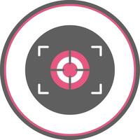 Focus Flat Circle Icon vector