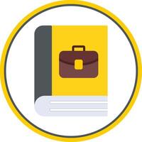 Book Flat Circle Icon vector