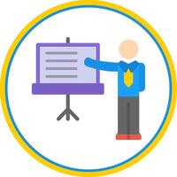 Training Flat Circle Icon vector