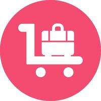 Trolley Multi Color Circle Icon vector