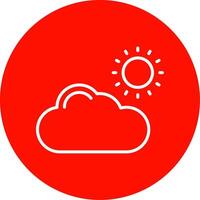 nube multi color circulo icono vector