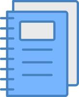 Notebook Line Filled Blue Icon vector