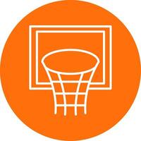 Basketball Hoop Multi Color Circle Icon vector