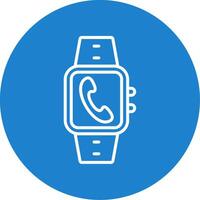 Incoming Call Multi Color Circle Icon vector